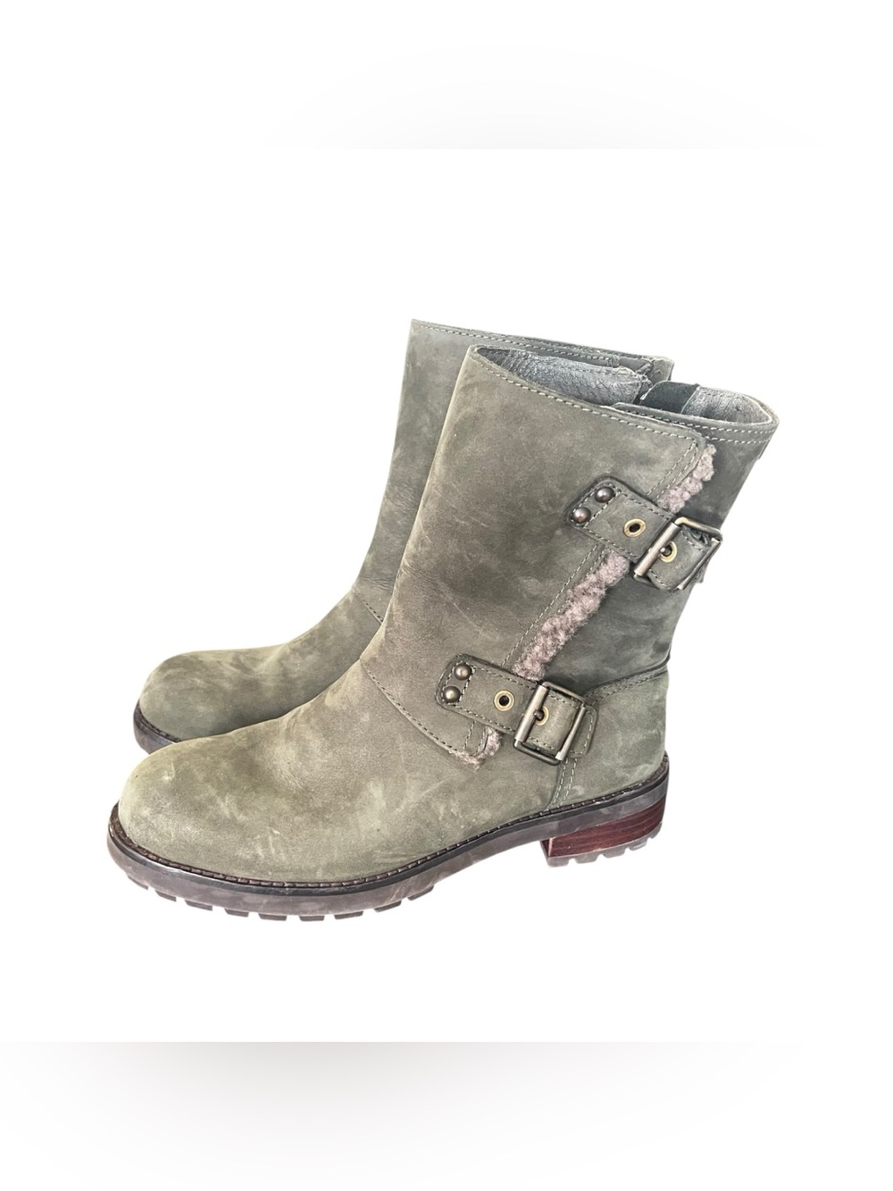 UGG Niels Women's Olive Suede Mid-Calf Boots